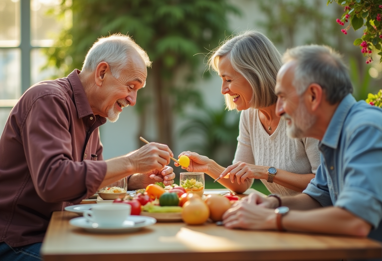 Свіжі салати з сезонними овочами та зеленню